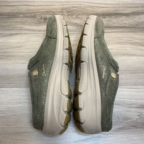 Martha Stewart x Skechers Relaxed Fit Vegan Clogs Easy Going Olive Size 7 Shoes - Picture 2 of 11